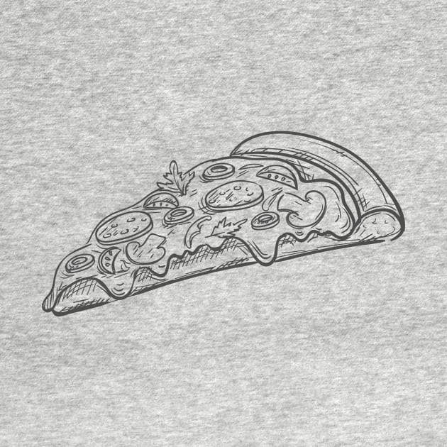 Fresh Pizza Detailed Sketch by InkyArt